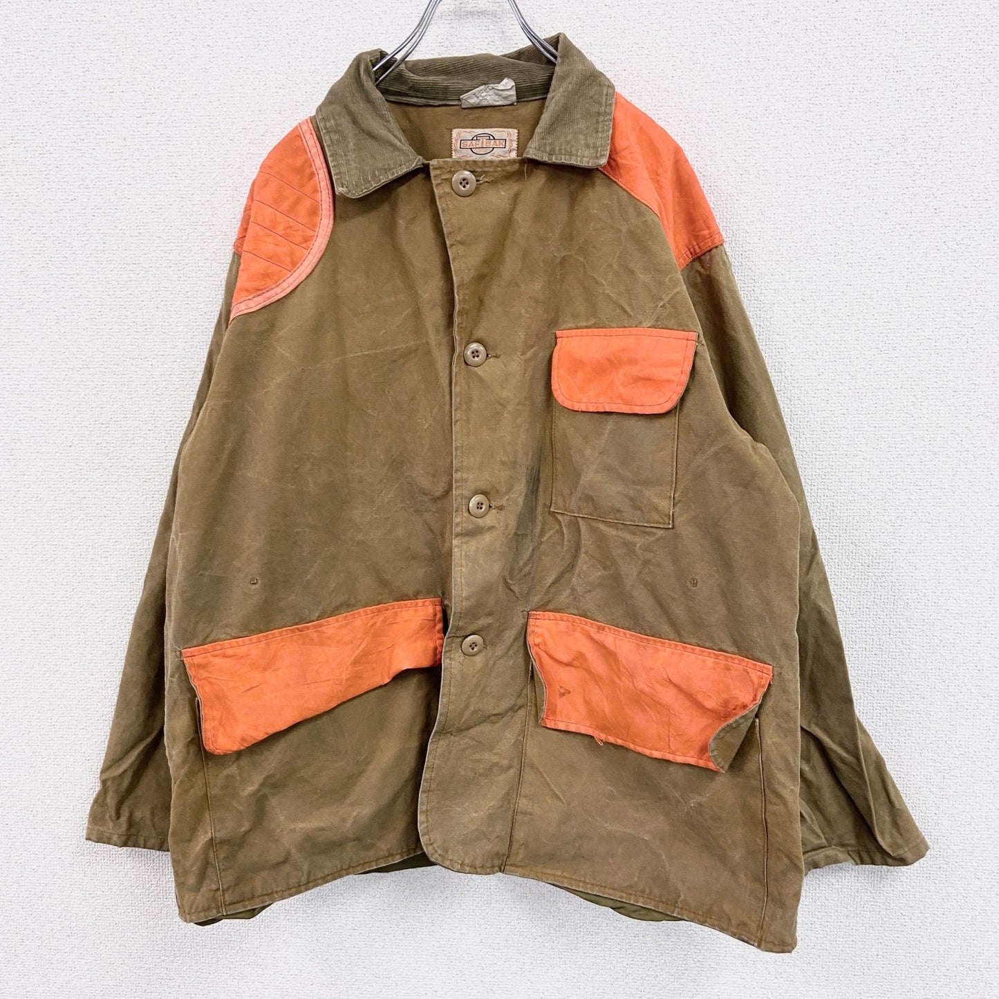 70s　SAF TBAK　サフトバック　ハンティングジャケット　コーデュロイカラー　ヴィンテージ　ベージュ