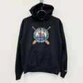 champion　チャンピオン　スウェットパーカー/フーディー　ワッペン　刺繍ロゴ　アーチプリント　現行　黒　ブラック　Mサイズ