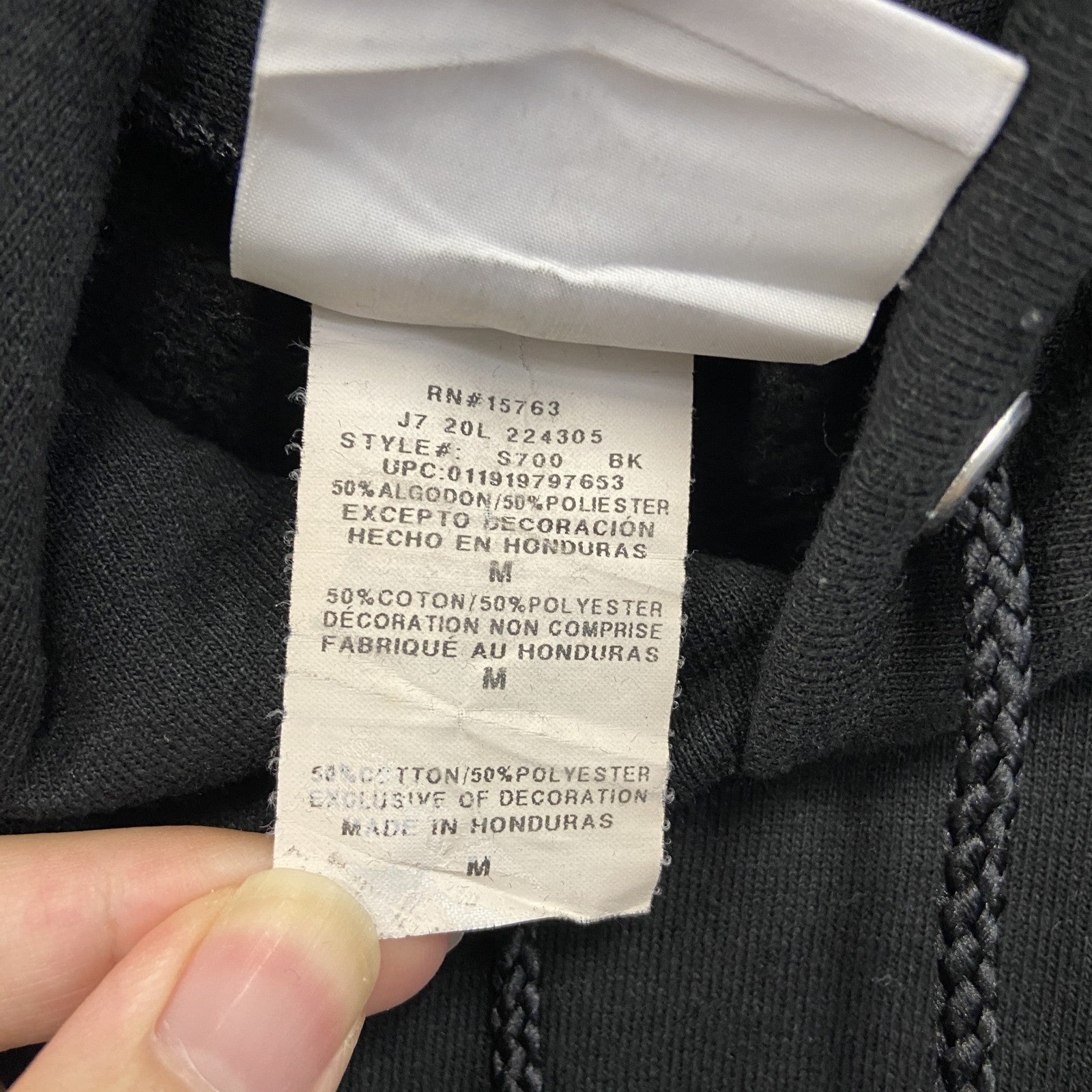champion　チャンピオン　スウェットパーカー/フーディー　ワッペン　刺繍ロゴ　アーチプリント　現行　黒　ブラック　Mサイズ