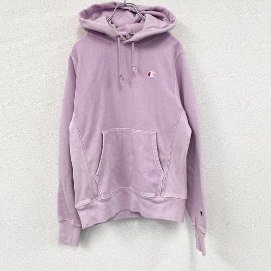 Champion　チャンピオン　リバースウィーブ　スウェットパーカー/フーディー　ワンポイント　刺繍ロゴ　ピンク　Sサイズ