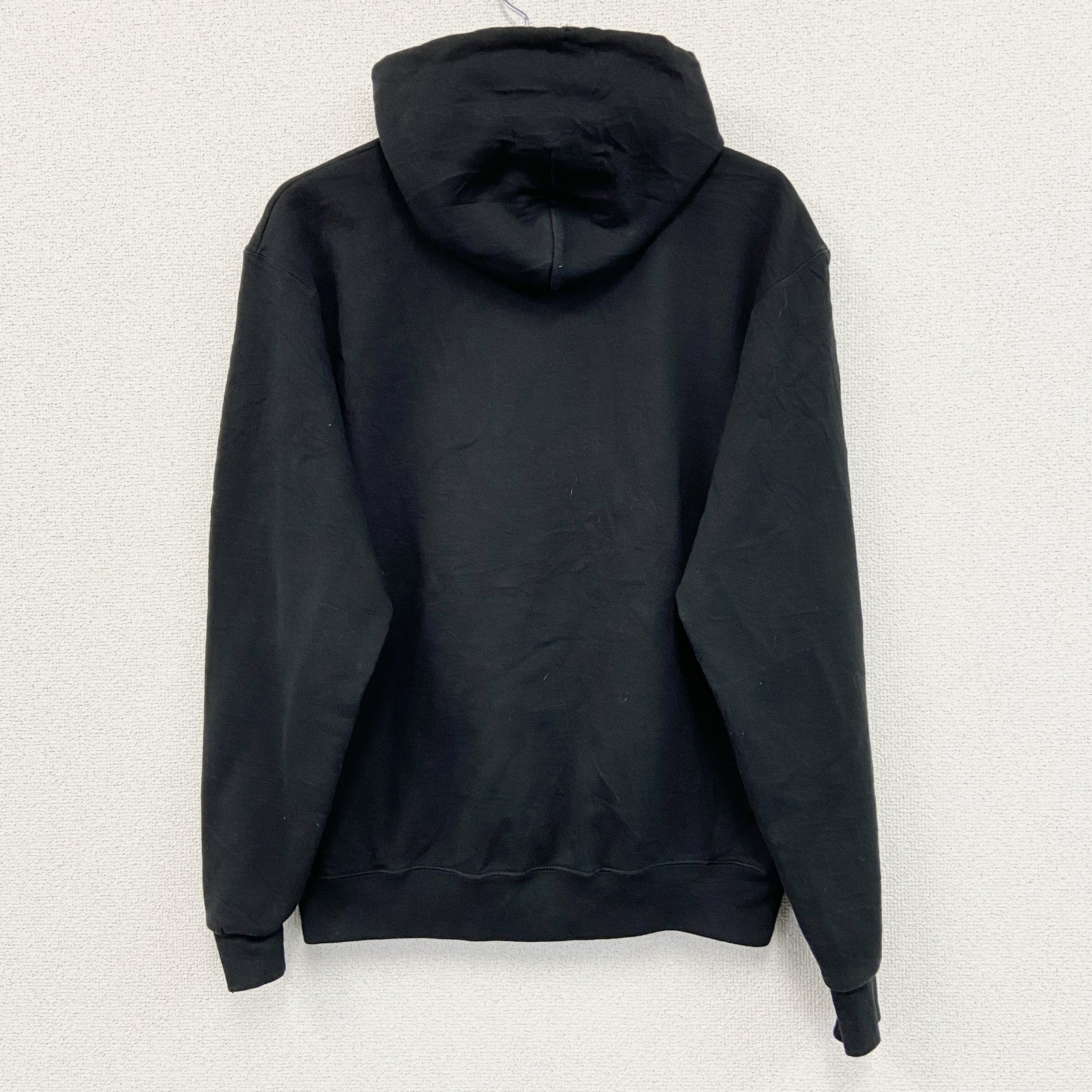 champion　チャンピオン　スウェットパーカー/フーディー　ワッペン　刺繍ロゴ　アーチプリント　現行　黒　ブラック　Mサイズ