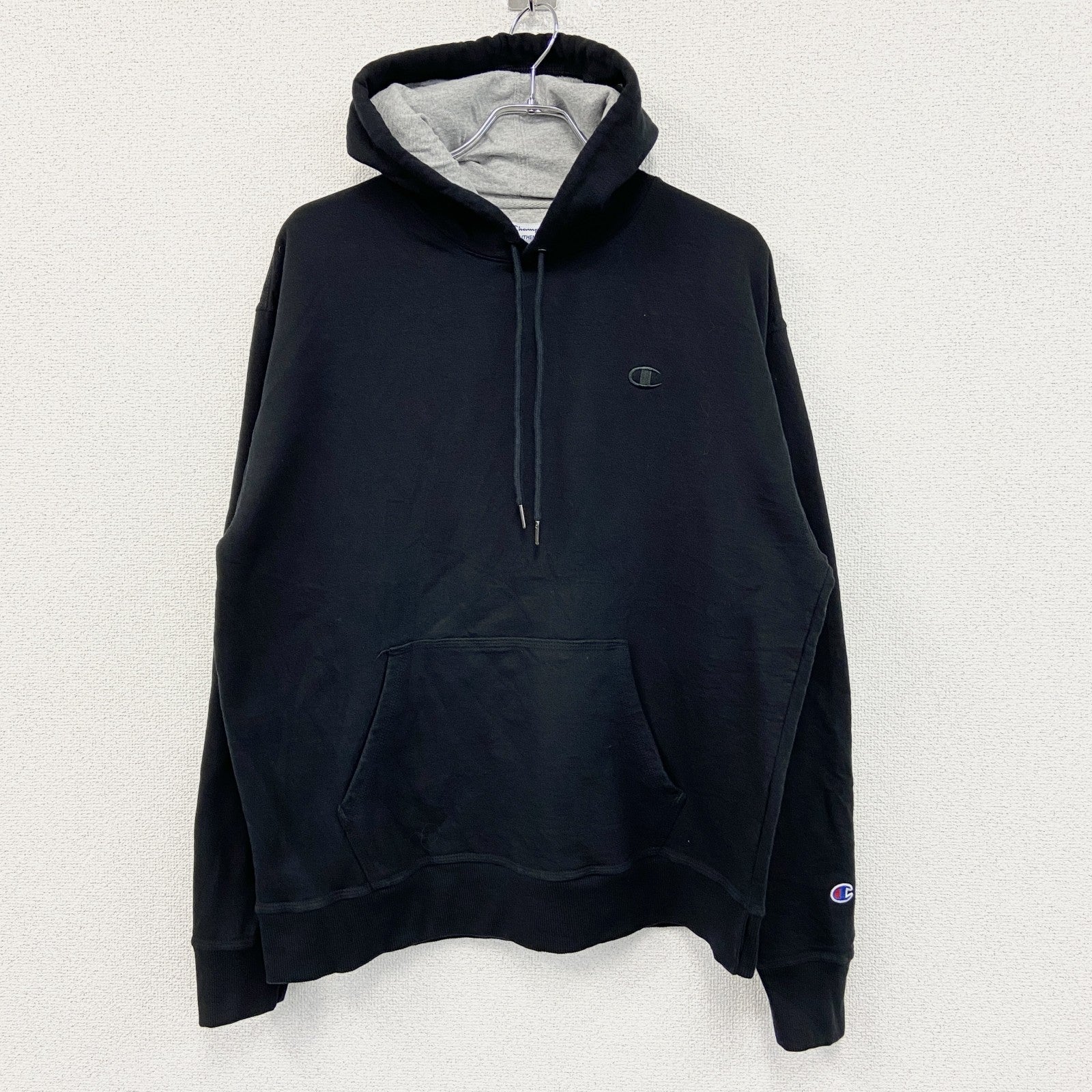 champion　チャンピオン　スウェットパーカー/フーディー　黒　ブラック　Lサイズ