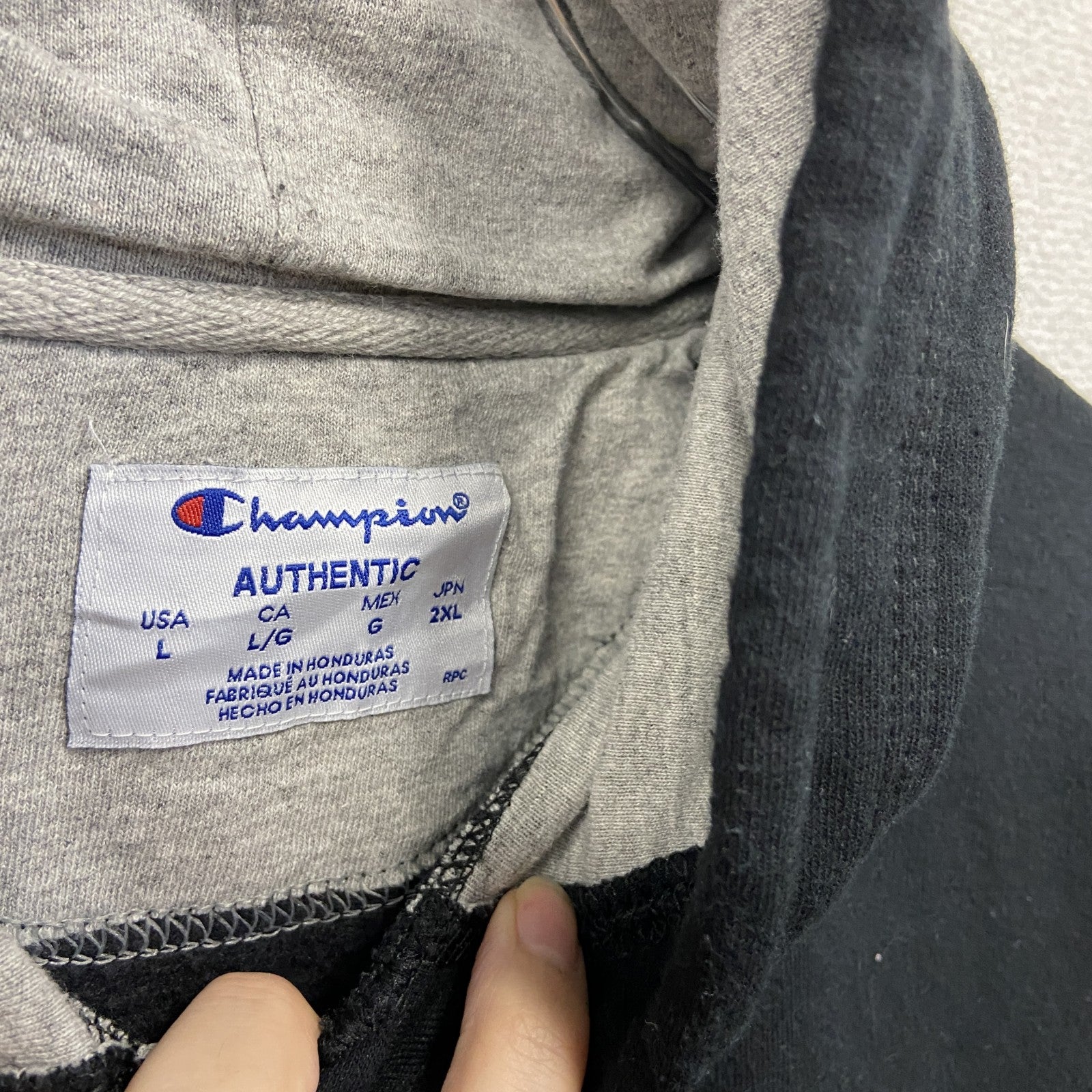 champion　チャンピオン　スウェットパーカー/フーディー　黒　ブラック　Lサイズ