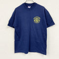 90s　Hanes　ヘインズ　半袖プリントTシャツ　ホノルル消防　3連プリント　シングルステッチ　紺　ネイビー　Lサイズ