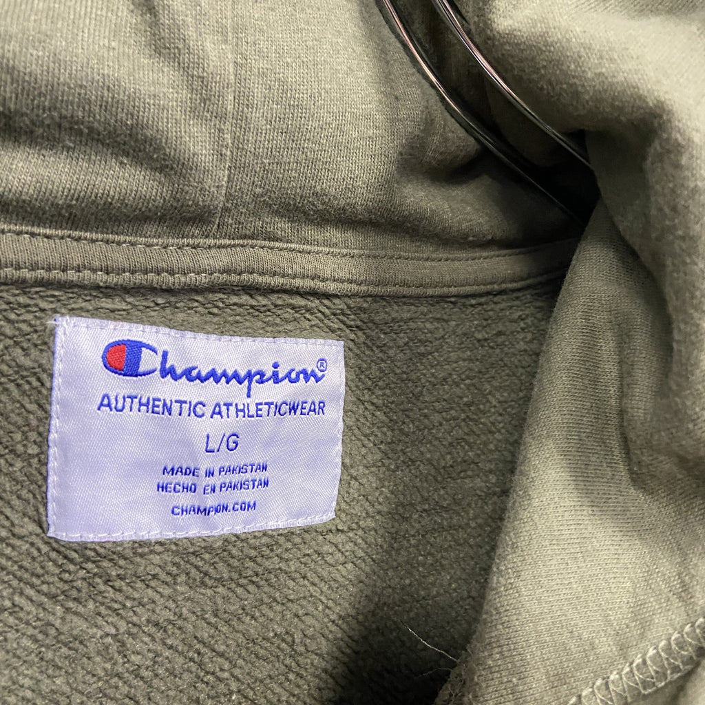 champion　チャンピオン　スウェットパーカー/フーディー　カーキ　Lサイズ