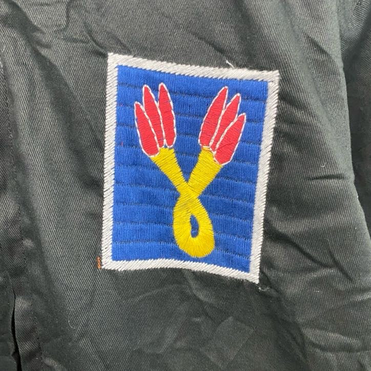 ベトジャン　ベトナムジャケット　スーベニアジャケット　ブルゾン　レプリカ　リメイク　刺繍　黒　ブラック　Lサイズ