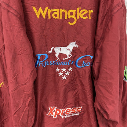 ～00s　Professional's Choice　フルジップジャケット　Wrangler　企業ロゴ　赤　レッド　XLサイズ