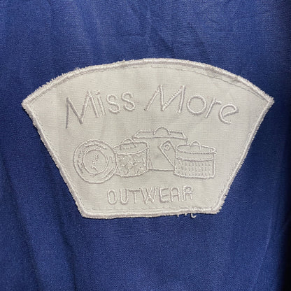 古着 used　Miss More　長袖ハイネックブルゾン　ジップアップジャンパー　紺　ネイビー　シンプル　秋冬服　レトロ