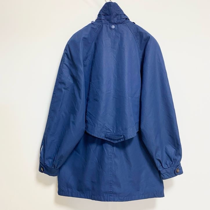 古着 used　Miss More　長袖ハイネックブルゾン　ジップアップジャンパー　紺　ネイビー　シンプル　秋冬服　レトロ