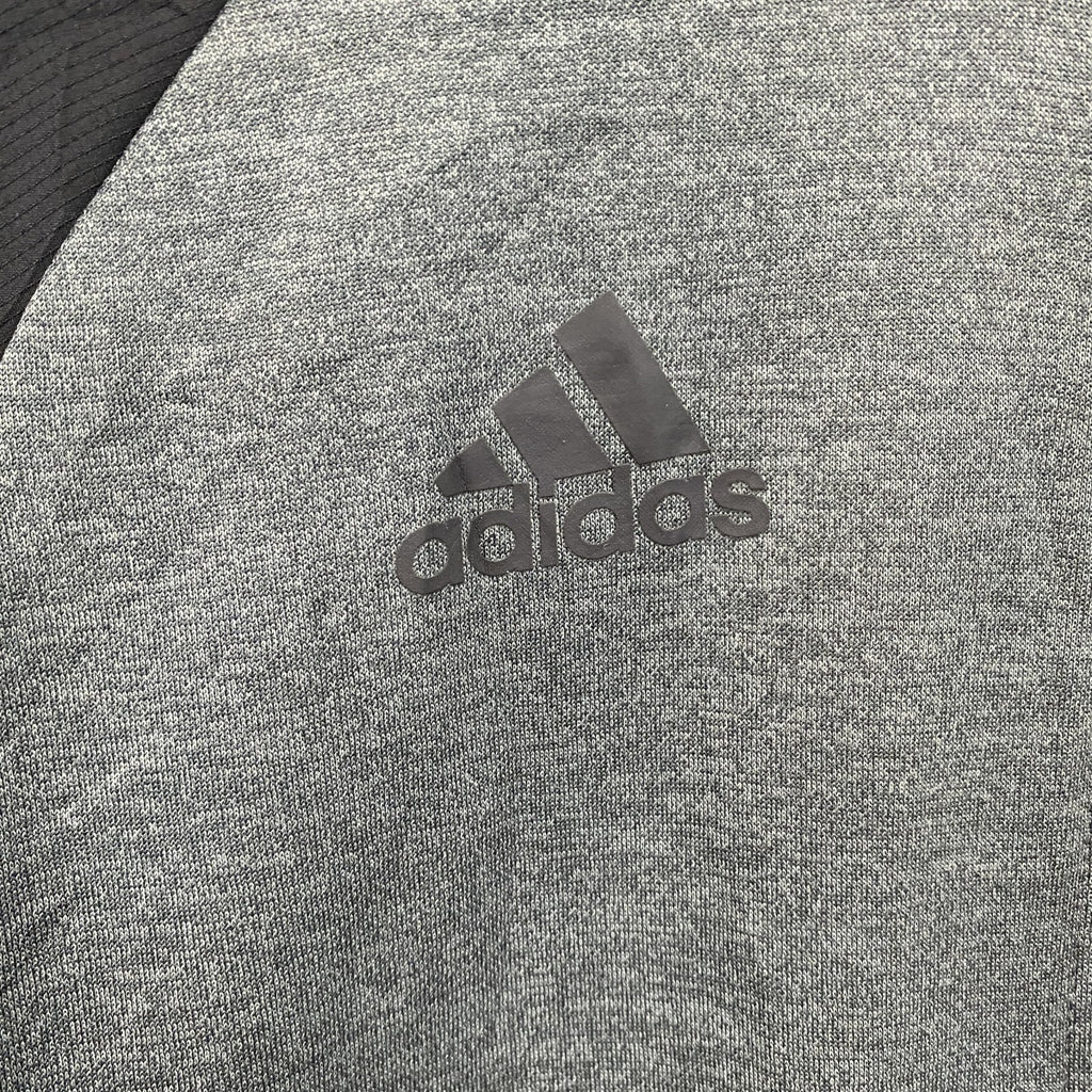 adidas　アディダス　フルジップパーカー/フーディー　バイカラー　灰色　グレー　Mサイズ