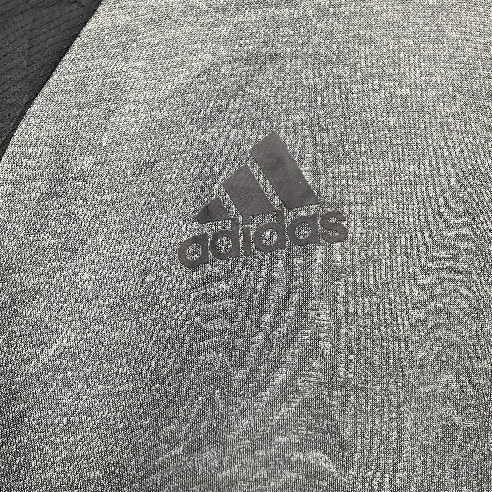 adidas　アディダス　フルジップパーカー/フーディー　バイカラー　灰色　グレー　Mサイズ