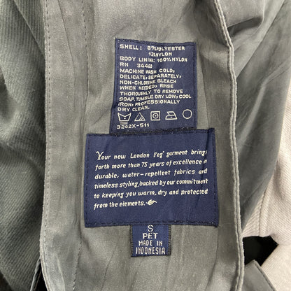 LONDON FOG　ロンドンフォグ　ロングコート　比翼仕立て　灰色　グレー　Sサイズ