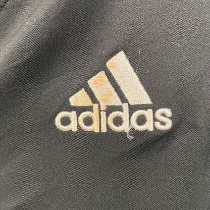 古着 used　adidas　アディダス　半袖ハーフジップトラックジャケット　ワンポイント刺繍ジャージ　ソフトボール　Lサイズ