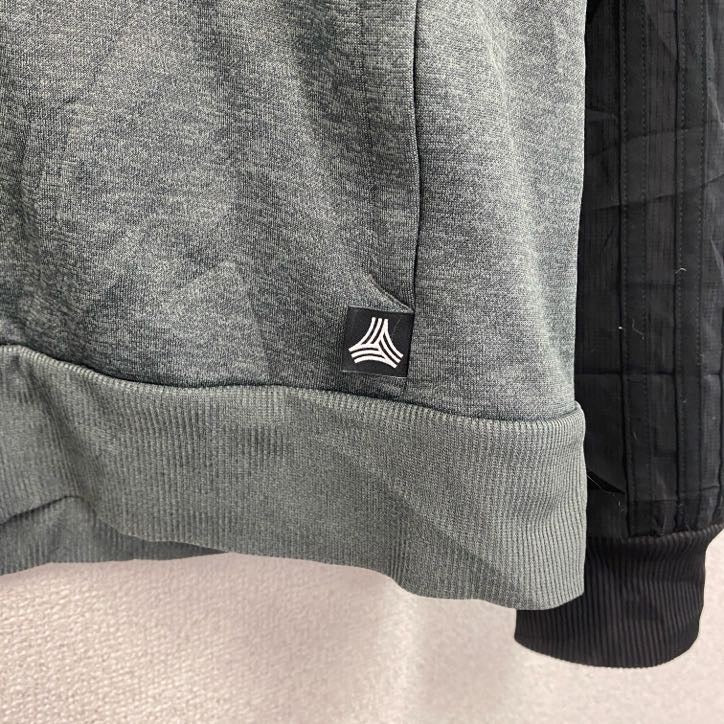 adidas　アディダス　フルジップパーカー/フーディー　バイカラー　灰色　グレー　Mサイズ