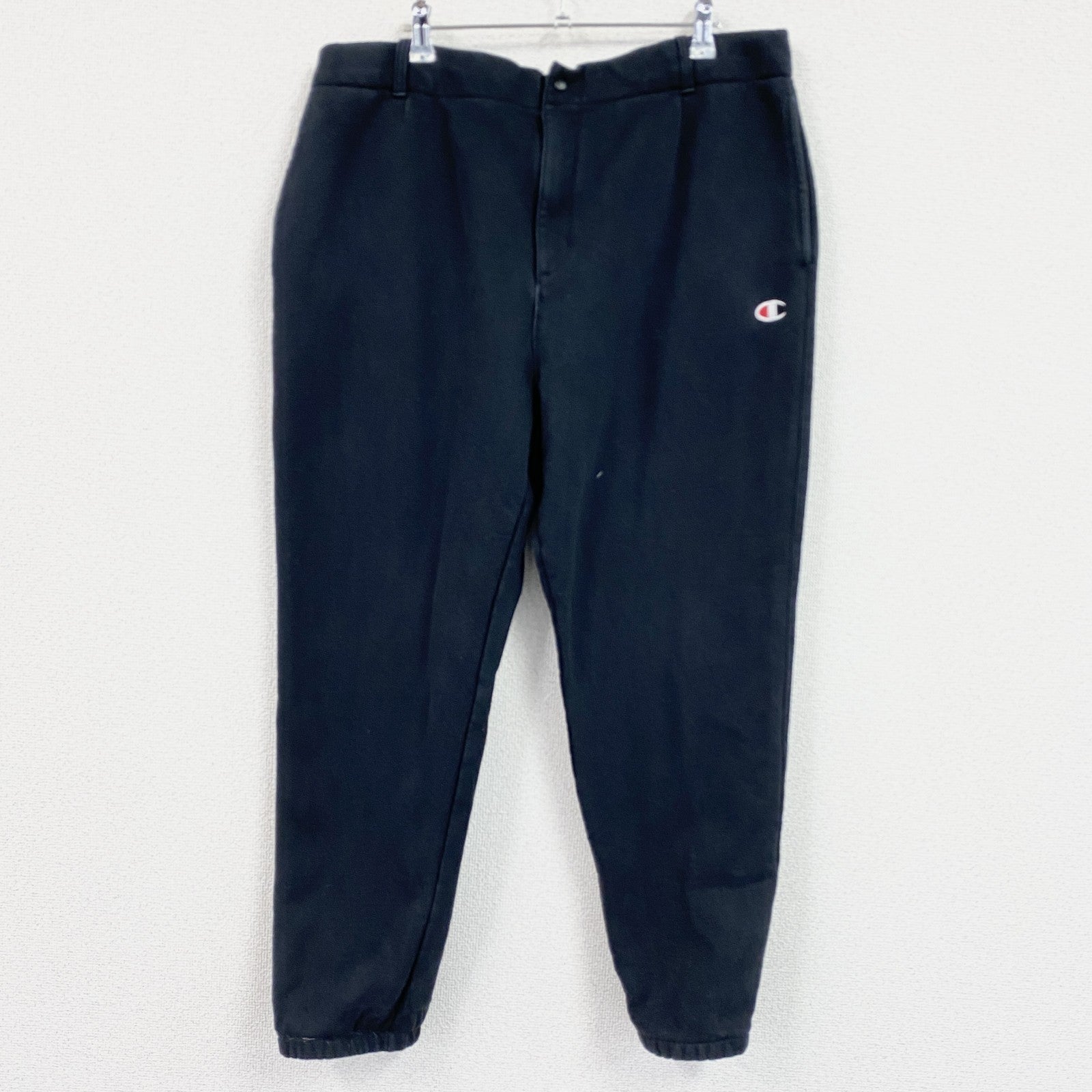 Champion　チャンピオン　リバースウィーブ　ジップアップスウェットパンツ　黒　ブラック　XLサイズ