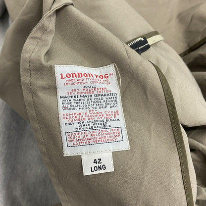 LONDON FOG　ロンドンフォグ　ロングコート　比翼仕立て　ローズグレー　42サイズ