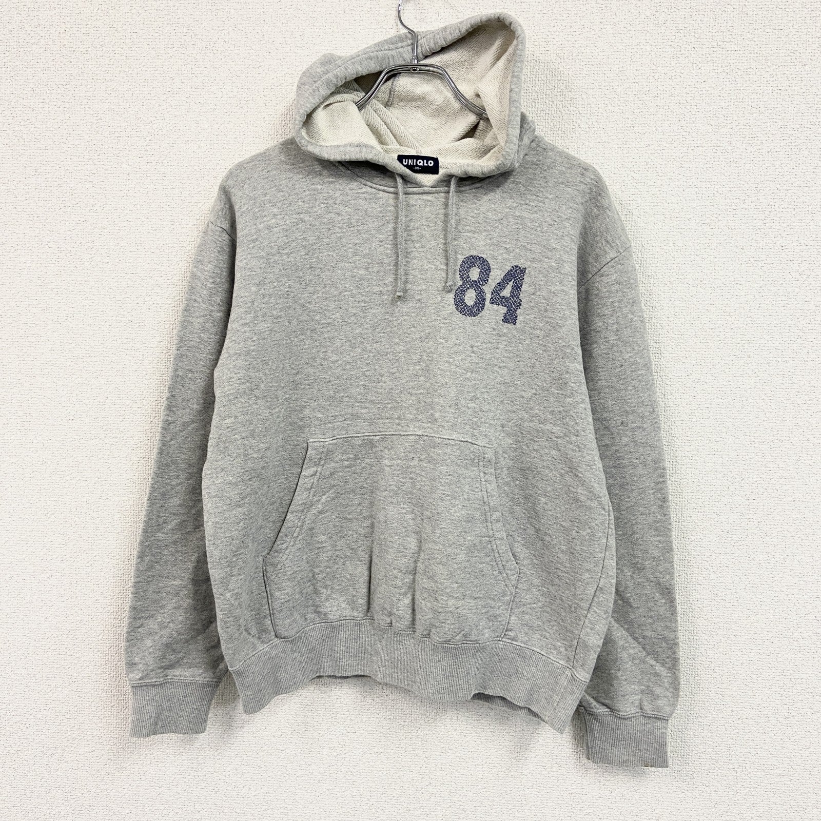 90s～　OLD UNIQLO　オールドユニクロ　スウェットパーカー/フーディー　ヴィンテージ　灰色　グレー　Mサイズ