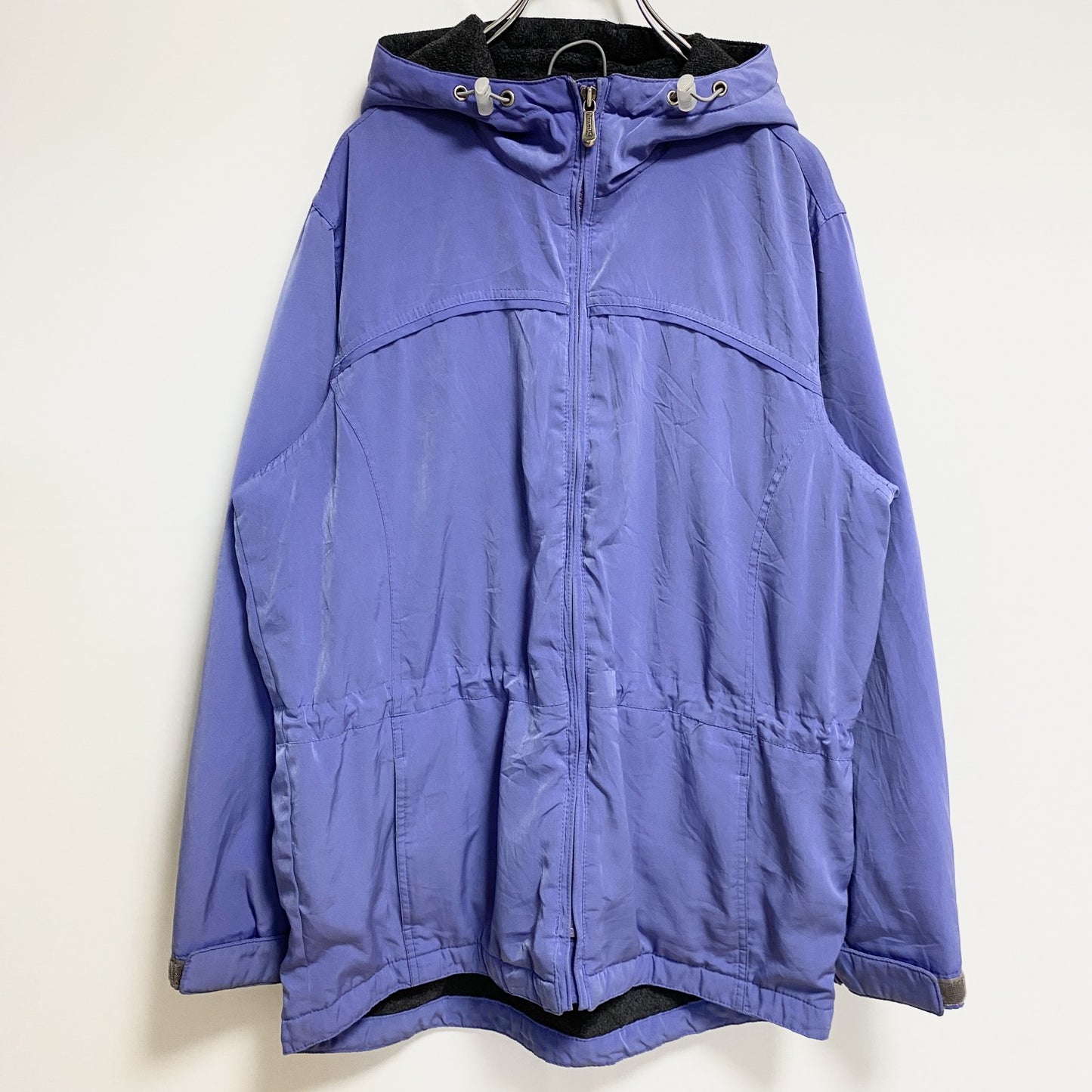 古着 used　PACIFIC TRAIL　長袖マウンテンパーカー　ワンポイント刺繍　裏地フリース　水色　秋冬服　レトロ