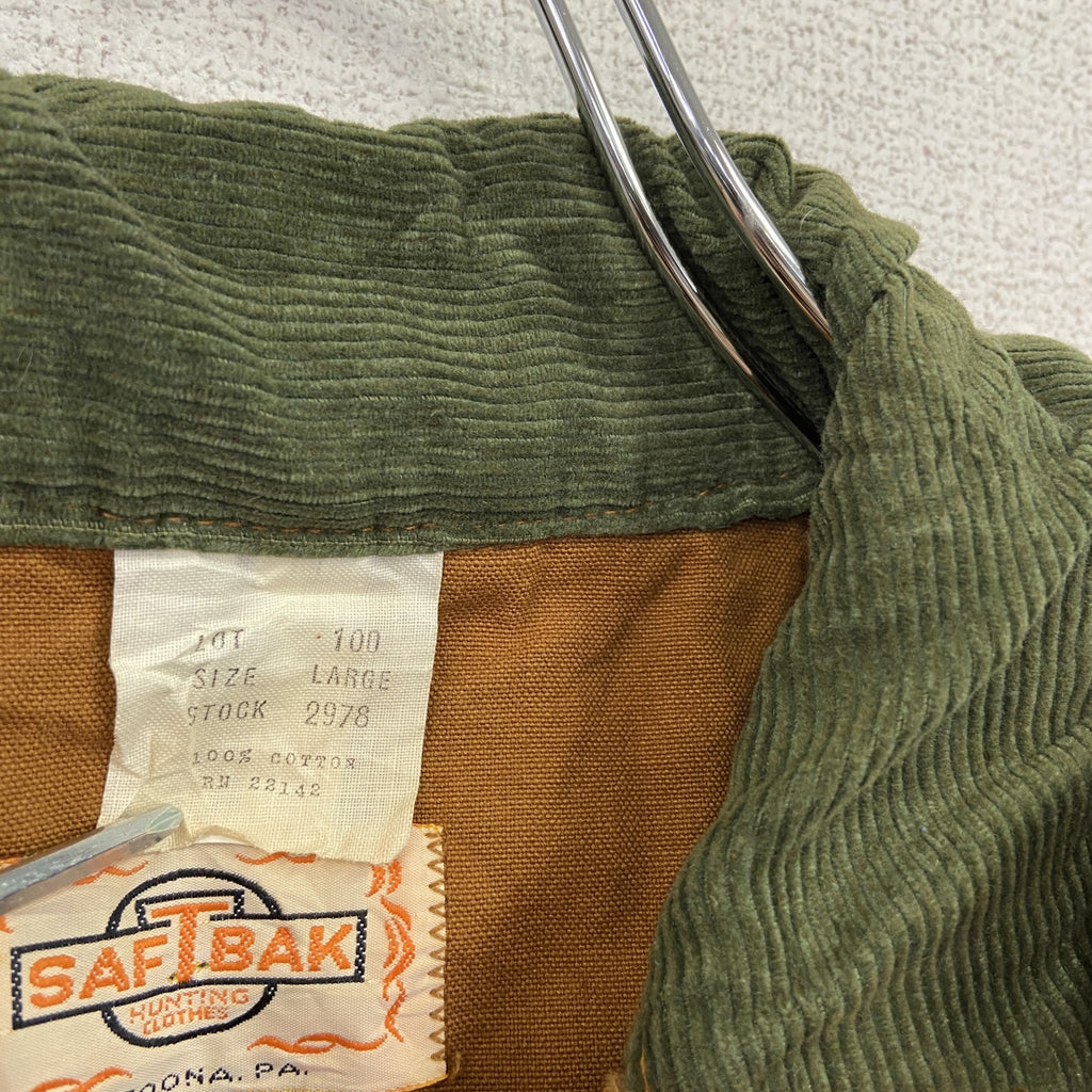 70s～　SAFTBAK　サフトバック　ハンティングジャケット　ヴィンテージ　茶色　ブラウン　Lサイズ