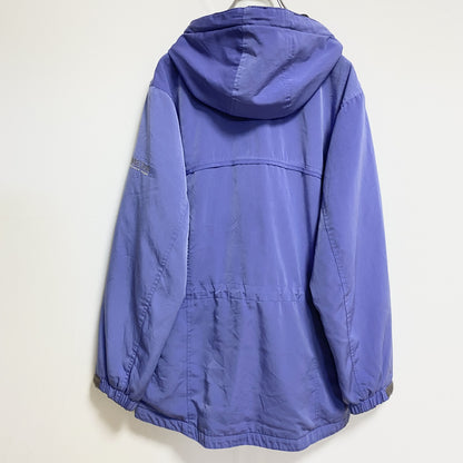 古着 used　PACIFIC TRAIL　長袖マウンテンパーカー　ワンポイント刺繍　裏地フリース　水色　秋冬服　レトロ