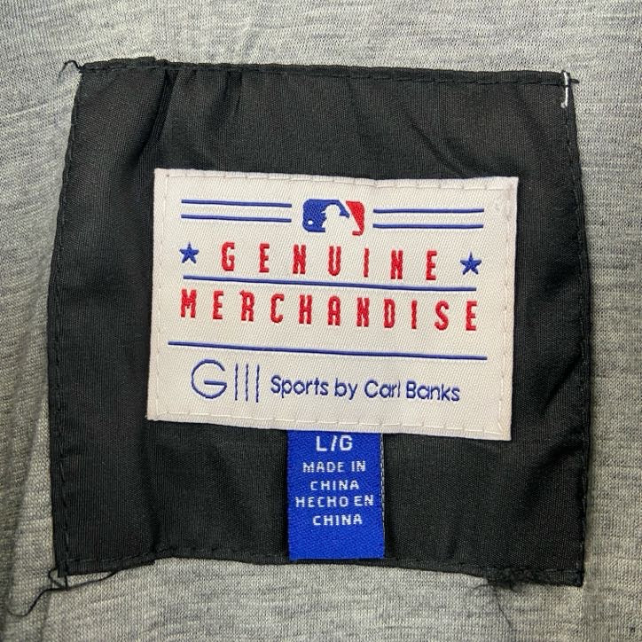 古着 used　MLB　GENUINE MERCHANDISE　長袖ワッペン刺繍ナイロンプルオーバー　コロラドロッキーズ　Lサイズ
