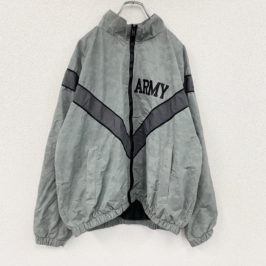 00s　米軍　U.S.ARMY　トレーニングジャケット　ナイロンジャケット　デジカモ　灰色　グレー　Mサイズ