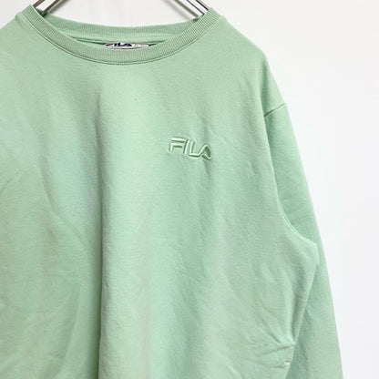 FILA　フィラ　スウェット/トレーナー　刺繍ロゴ　ワンポイント　スポーツミックス　緑　パステルグリーン　XXLサイズ