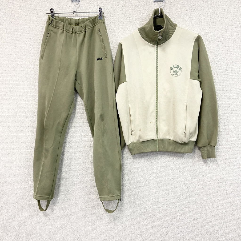 ～80s　adidas club　アディダスクラブ　ジャージセットアップ　トラックジャケット　トラックパンツ　緑　グリーン　4サイズ