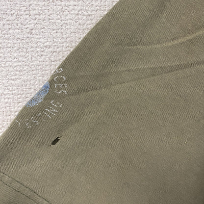 ～00s　JERZEES　ジャージーズ　ARMY　半袖プリントTシャツ　ヴィンテージ　カーキ　Lサイズ