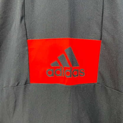 古着 used　adidas　アディダス　NHL　長袖プリントナイロンジャケット　BLUE JACKETS　ネイビー　2XLサイズ