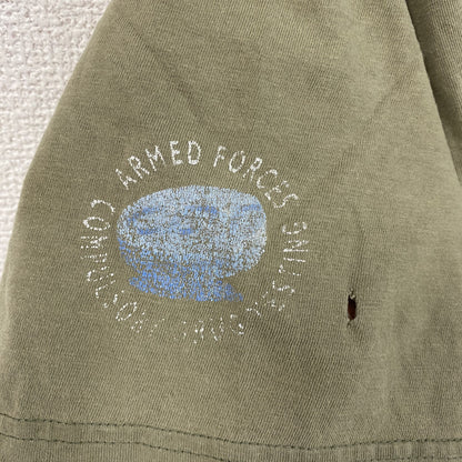 ～00s　JERZEES　ジャージーズ　ARMY　半袖プリントTシャツ　ヴィンテージ　カーキ　Lサイズ