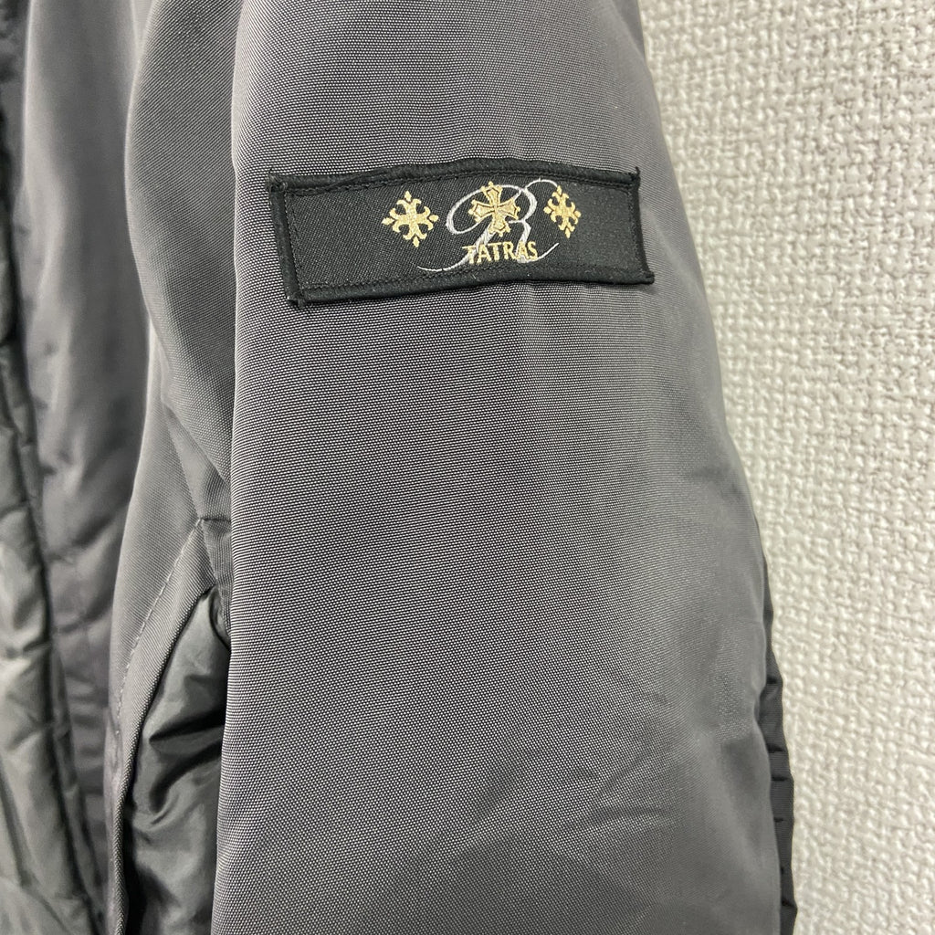 TATRAS　タトラス　Rライン　フード付きダウンジャケット　ダウン90%　比翼仕立て　ダークグレー