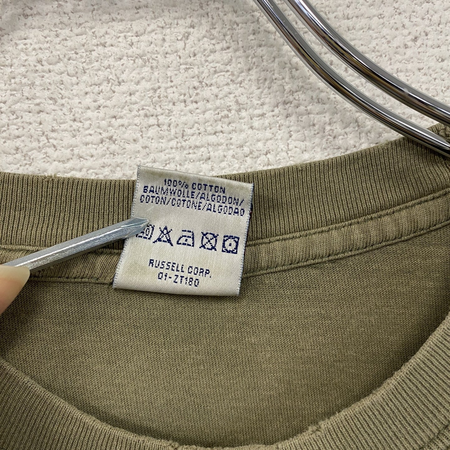 ～00s　JERZEES　ジャージーズ　ARMY　半袖プリントTシャツ　ヴィンテージ　カーキ　Lサイズ