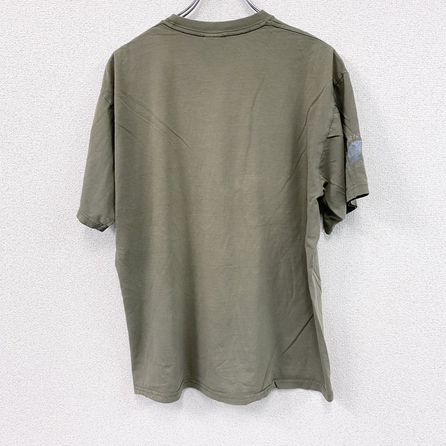 ～00s　JERZEES　ジャージーズ　ARMY　半袖プリントTシャツ　ヴィンテージ　カーキ　Lサイズ