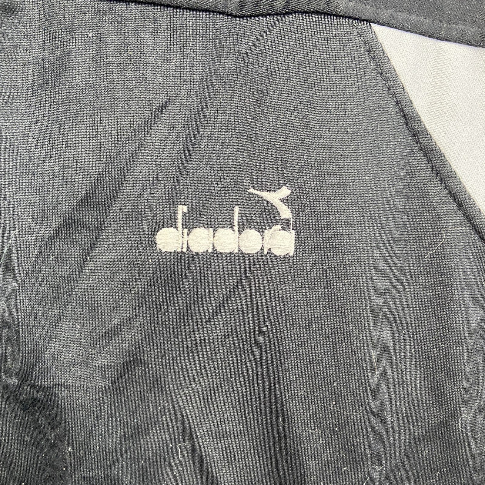 ～90s　Diadora　ディアドラ　トラックジャケット/ジャージ　ヴィンテージ　黒　ブラック