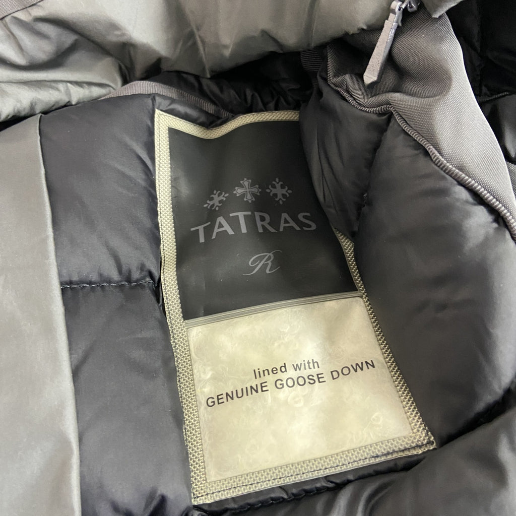 TATRAS　タトラス　Rライン　フード付きダウンジャケット　ダウン90%　比翼仕立て　ダークグレー