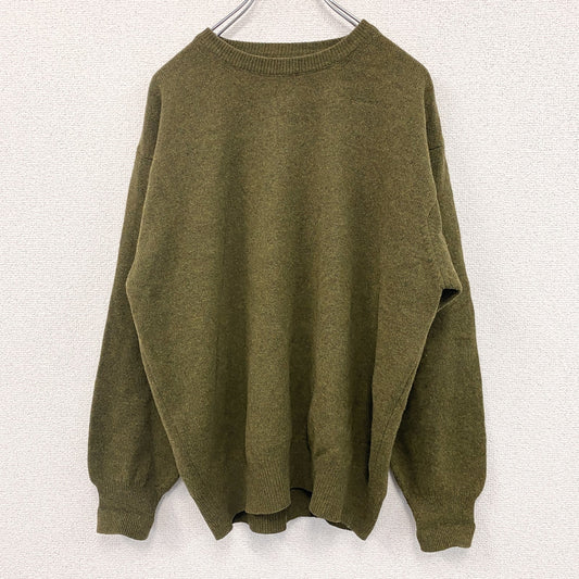 UNITED COLORS OF BENETTON　ベネトン　ウールニットセーター　オリーブグリーン
