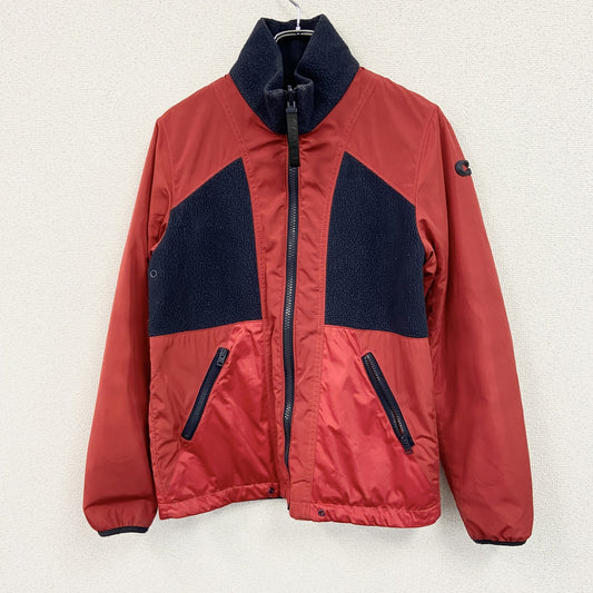 COACH　コーチ　ハーフジップフリースジャケット/ボアジャケット　リバーシブル　赤　レッド　紺　ネイビー