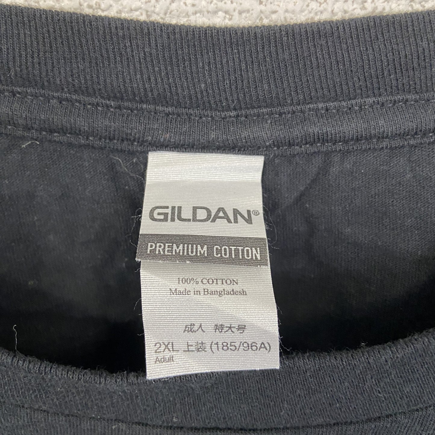 GILDAN　ギルダン　半袖プリントTシャツ　アーチプリント　MORDOR FUN RUN　黒　ブラック　2XLサイズ