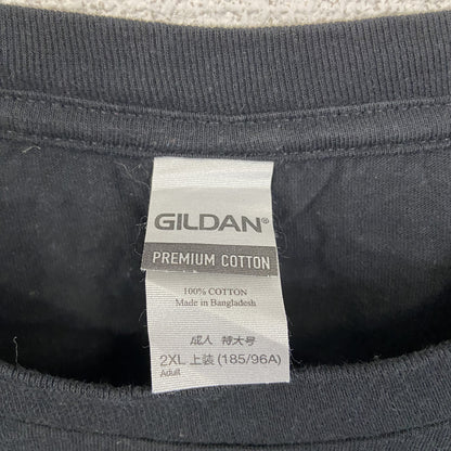 GILDAN　ギルダン　半袖プリントTシャツ　アーチプリント　MORDOR FUN RUN　黒　ブラック　2XLサイズ