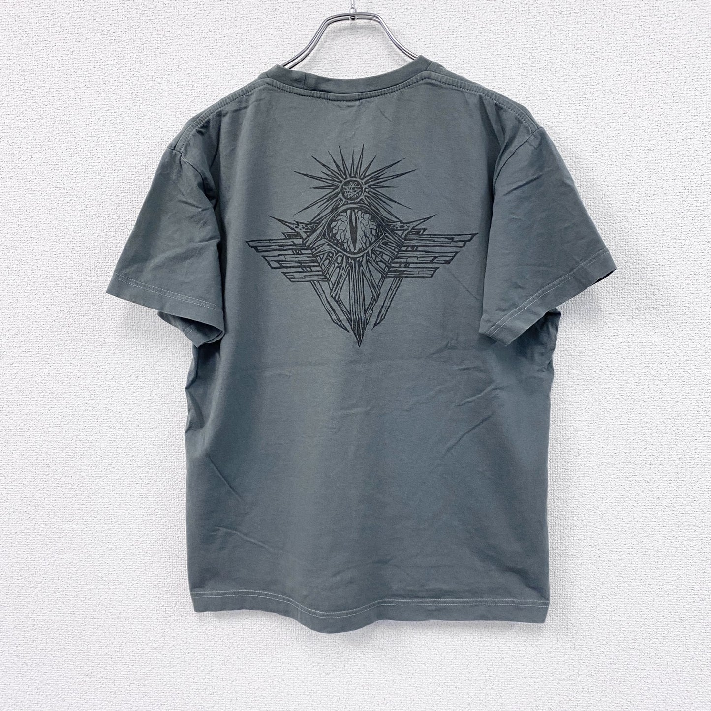 carton　半袖プリントTシャツ　ダークグレー　Mサイズ