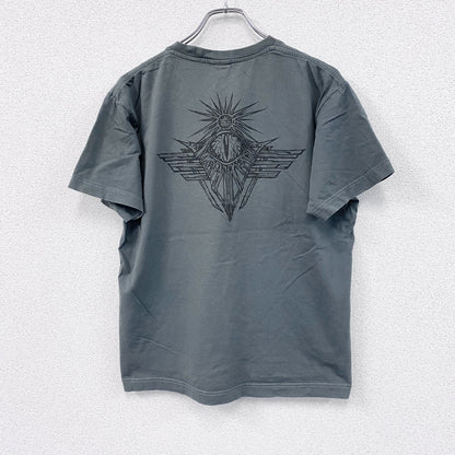 carton　半袖プリントTシャツ　ダークグレー　Mサイズ
