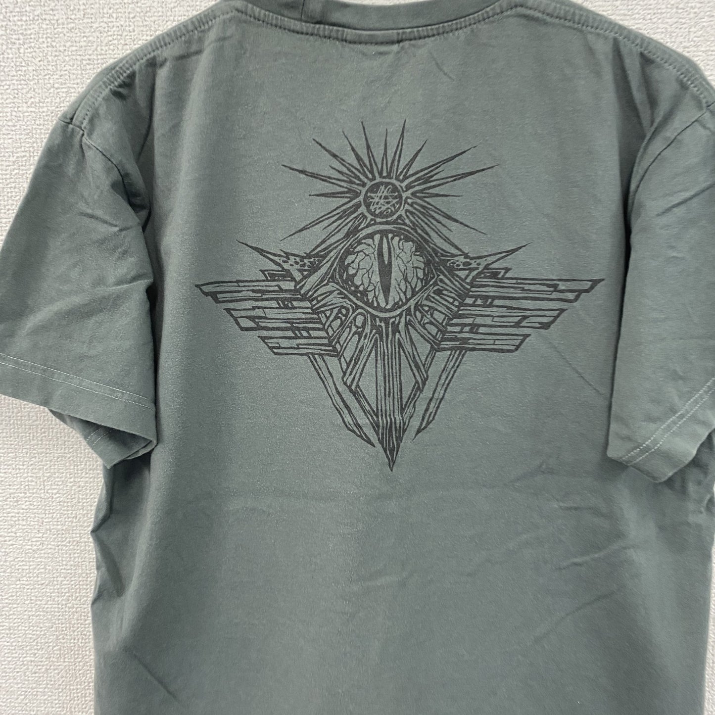 carton　半袖プリントTシャツ　ダークグレー　Mサイズ