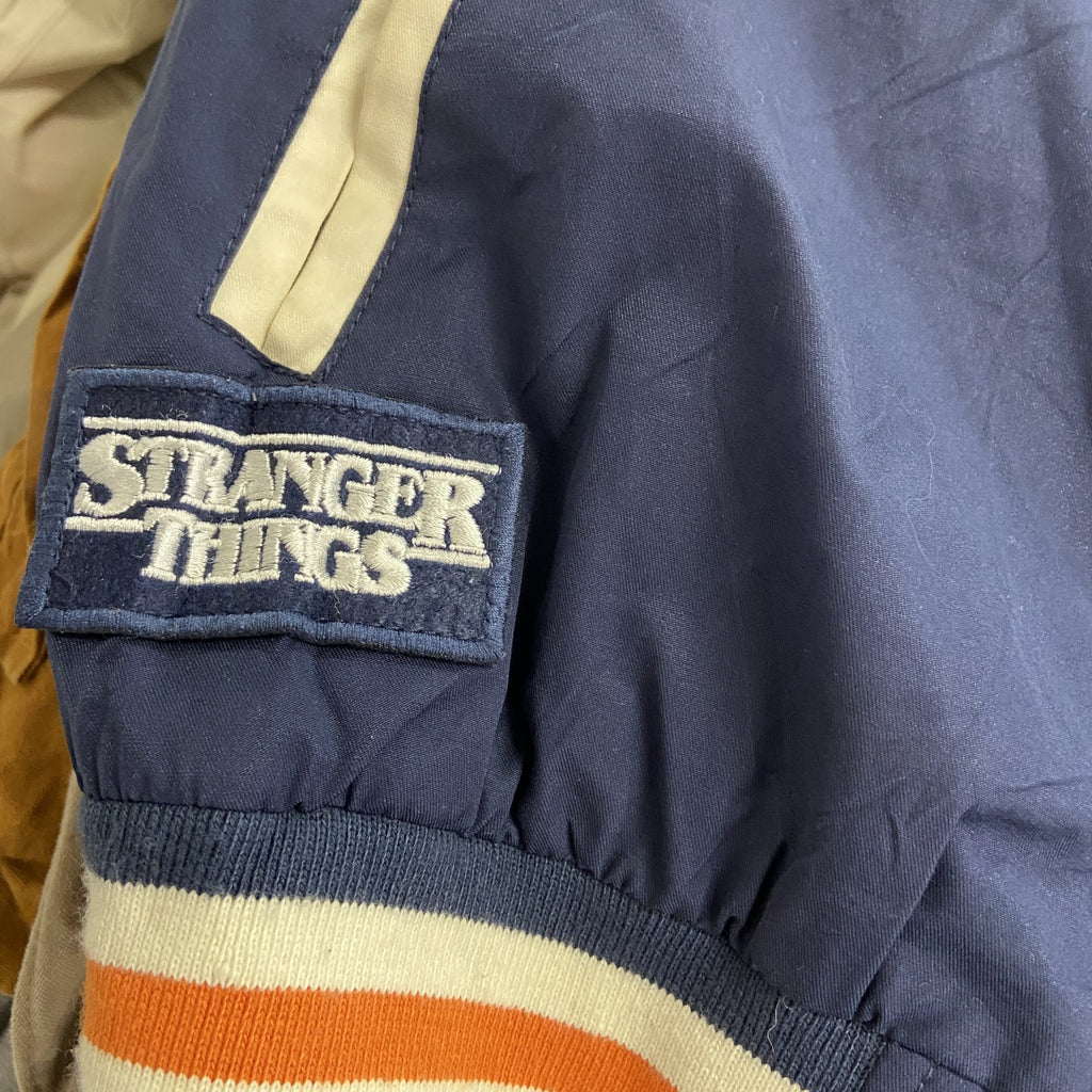 NETFLIX　STRANGER THINGS　スタジャン/スタジアムジャケット　紺　ネイビー　Mサイズ