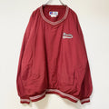 古着 used　RUSSELL ATHLETIC　長袖刺繍ナイロンプルオーバー　ウインドブレーカー　フットボール　赤　XXLサイズ