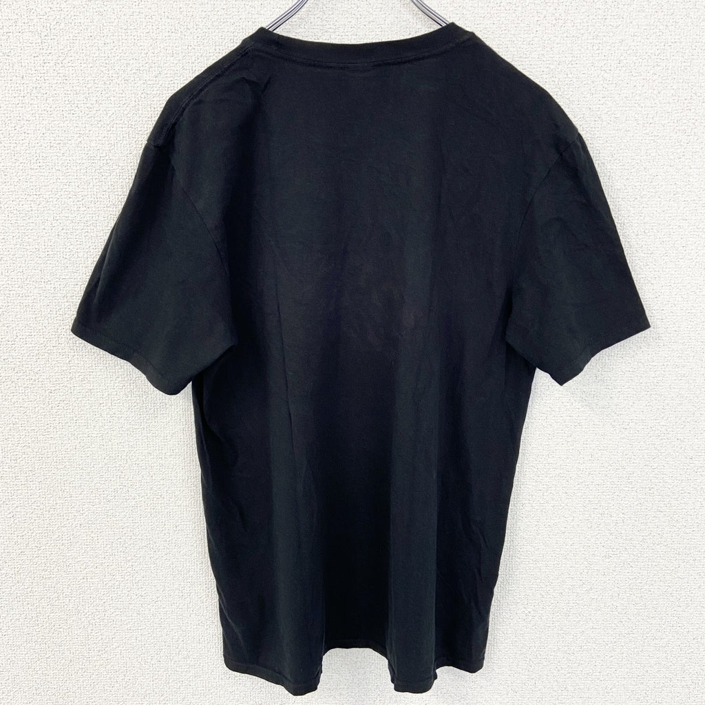 古着 used　GILDAN ギルダン　半袖クルーネックプリントTシャツ　CATHOLIC CENTRAL　黒　ブラック　Mサイズ