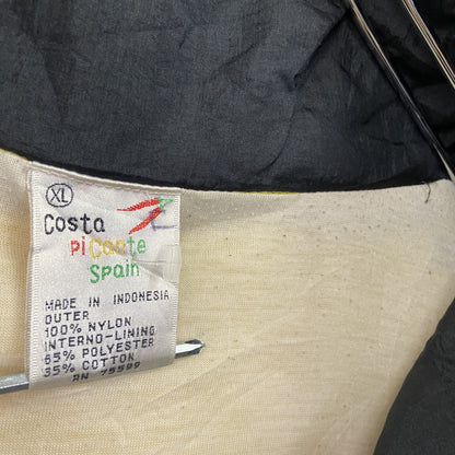 80s～　Costa picante Spain　ハーフジップナイロンプルオーバージャケット　イエロー　XLサイズ