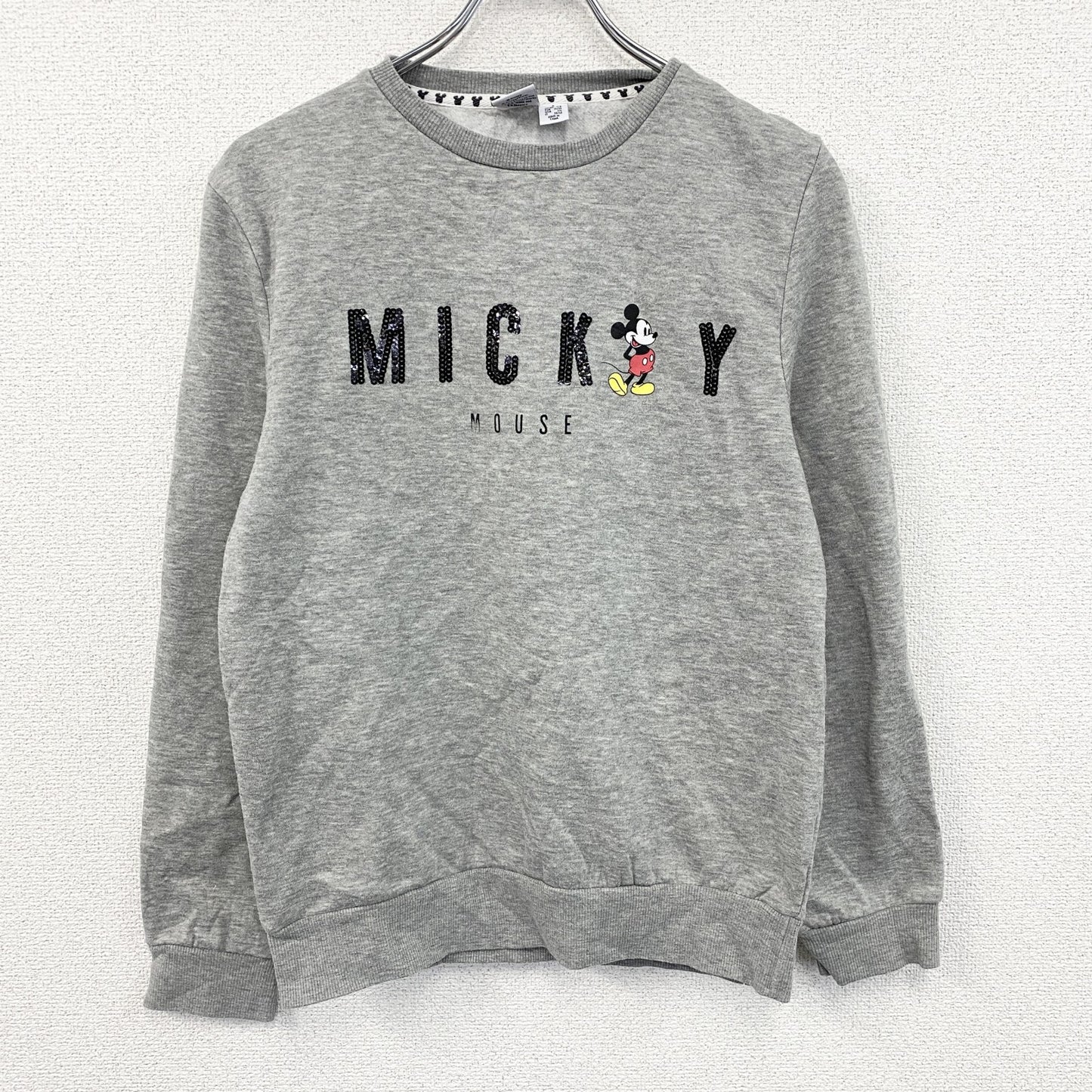 Disney　ディズニー　Mickey Mouse　ミッキーマウス　スウェット/トレーナー　灰色　グレー　Sサイズ