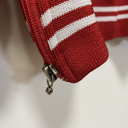 古着 used　RUSSELL ATHLETIC　長袖刺繍ナイロンプルオーバー　ウインドブレーカー　フットボール　赤　XXLサイズ