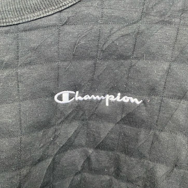 champion　チャンピオン　スウェット/トレーナー　ロゴ刺　黒　ブラック　XLサイズ